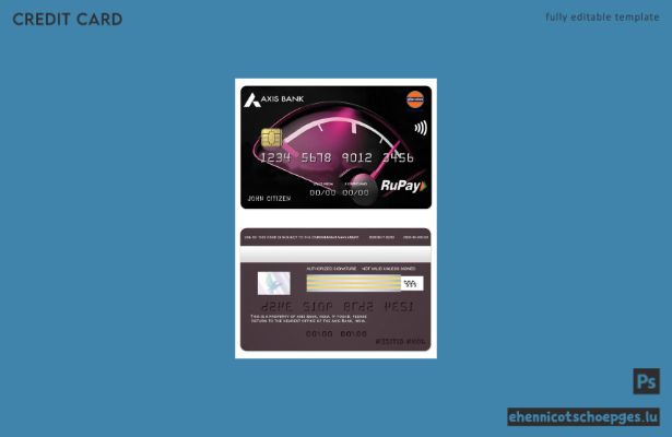 Beispielvorschau der India Axis Bank IOCL RuPay Kreditkarte